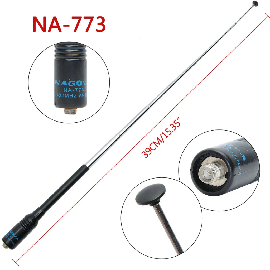 Baofeng Motolora Anten Bộ Đàm NAGOYA-773 Kéo Dài , Rút Gọn Tùy Thích, Sử Dụng Cho 2 Dải UHF, VHF