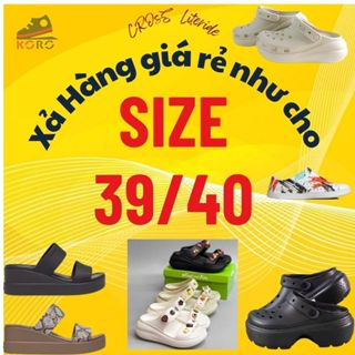 dép cross nữ đế cao hách dáng size to xả lẻ size 39 40 giá rẻ như cho