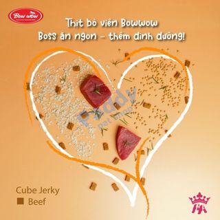 Bánh Thưởng Cho Chó Viên Thịt Bowwow Cube Jerky