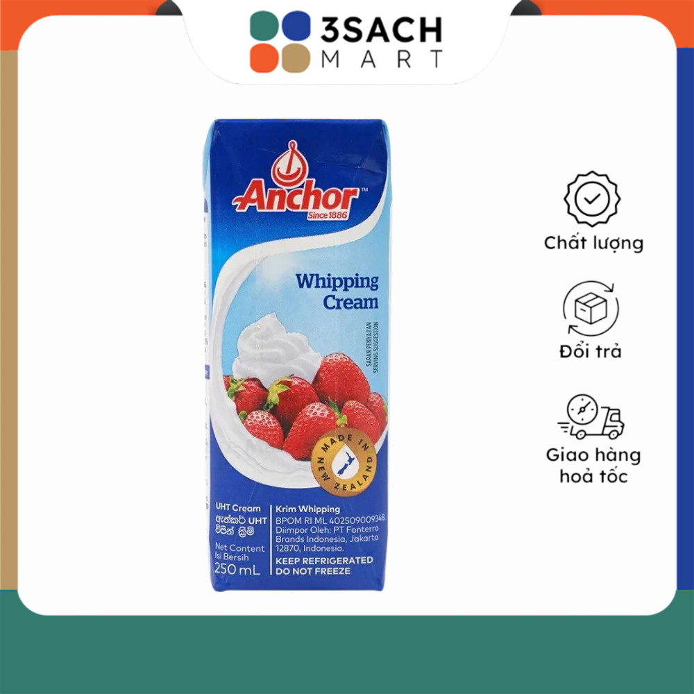 Whipping Cream Anchor 250ml (Hộp)