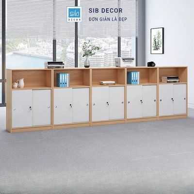 [Chỉ giao lắp tại TP.HCM] Tủ Hồ Sơ Cửa Lùa SIB Decor HS2541 Nhiều Ngăn Lưu Trữ Thông Minh, Đa Dạng Kích Thước
