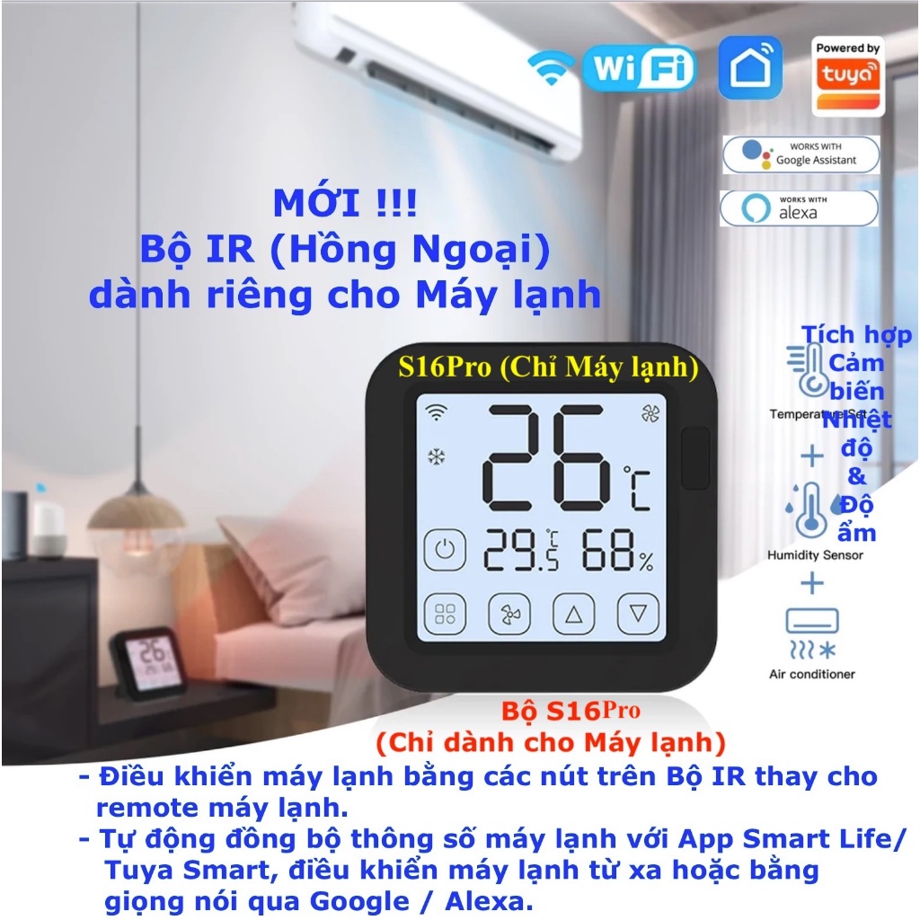Bộ điều khiển Hồng ngoại IR S16Pro, Tuya Smart Life, Home Assistant (Hass)-