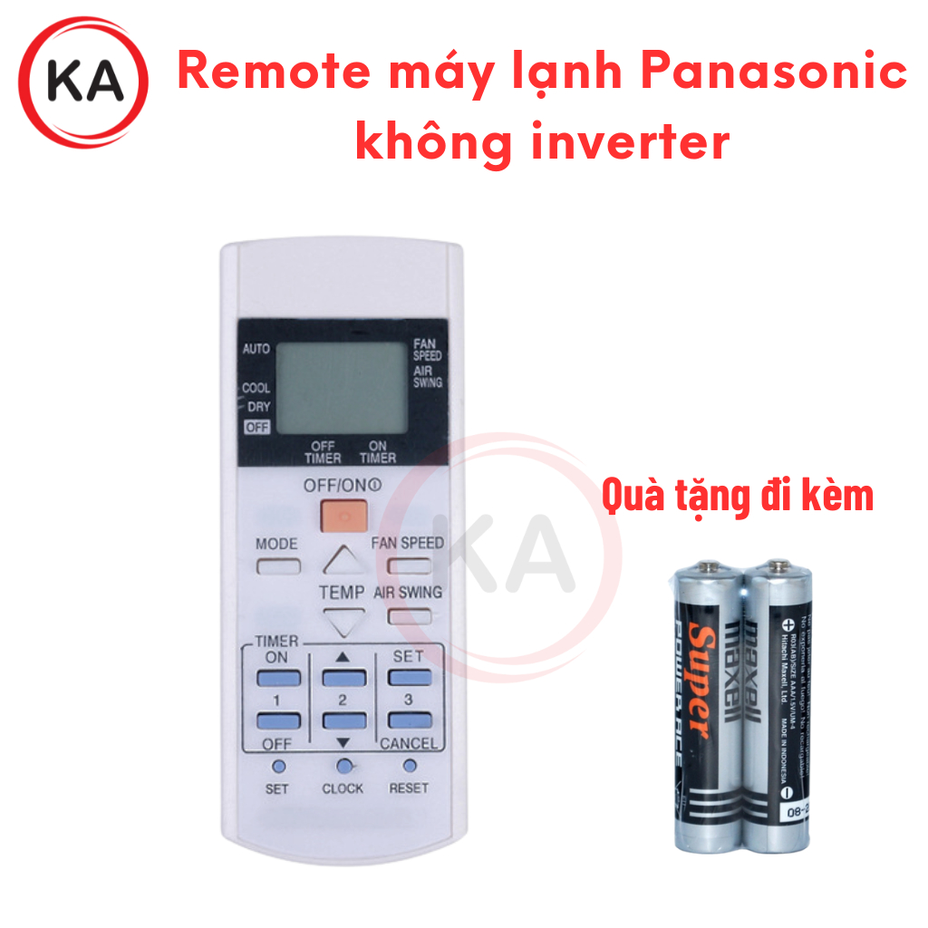 Remote máy lạnh Panasonic không inverter, Điều khiển điều hòa Panasonic không inverter