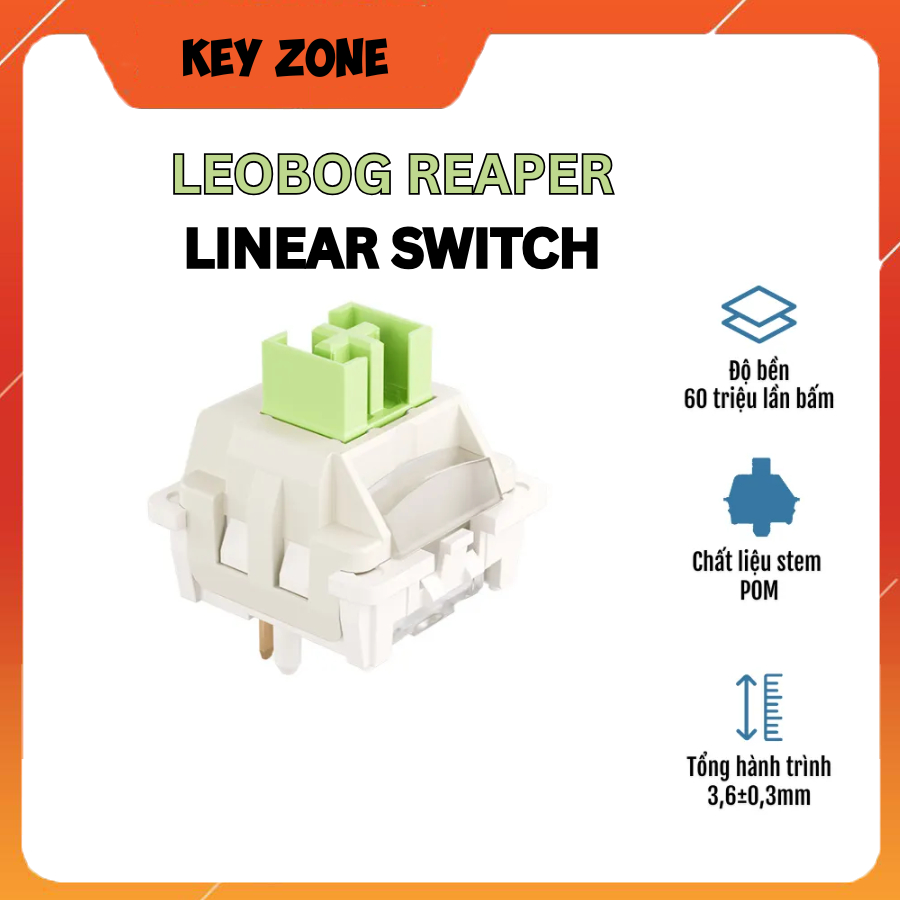 Combo 5 Switch Bàn Phím Cơ Aula Leobog Reaper Shaft 5 Pin - Switch linear - Switch custom cho phím c