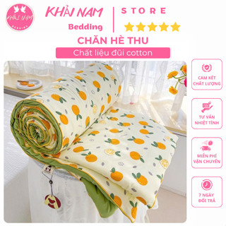 Chăn Cotton Đũi Xơ Đậu Nành Hè Thu Nhập Khẩu, Chất Liệu Mềm Mại Thoáng Mát, Kích Thước 2mx2m3