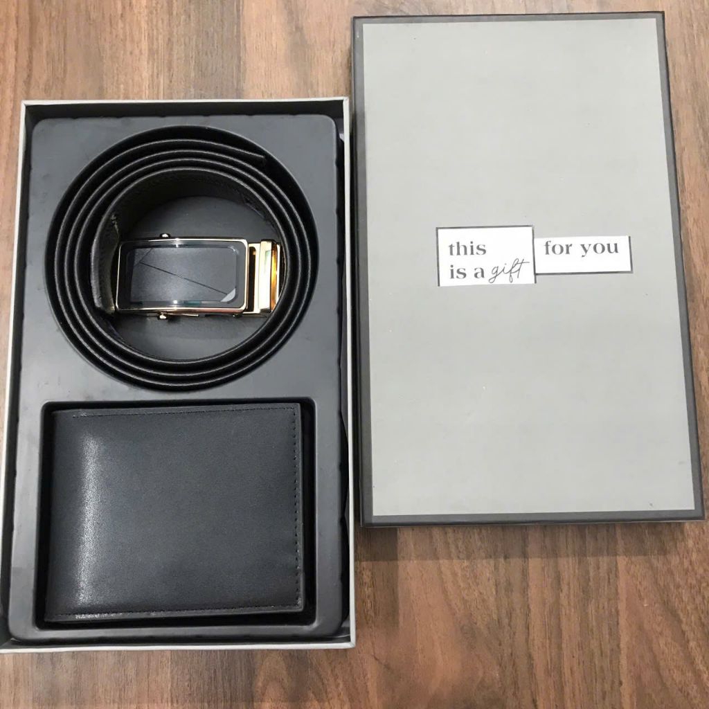 Set ví thắt lưng nam Ped fullbox, Quà cho nam sang trọng có túi giấy tặng kèm