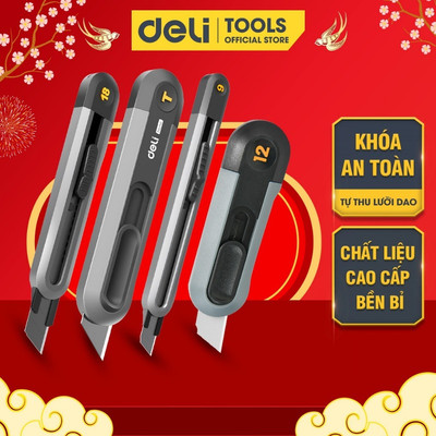 Dao Rọc Giấy Chính Hãng Deli Dao Rọc Giấy SK4/SK5 Sắc Bén Chất Liệu Cao Cấp Bền Bỉ Chống Han Gỉ
