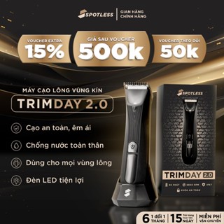 [Che tên] Máy cạo lông vùng kín nam TRIMDAY 2.0 SPOTLESS chống nước toàn thân - BH 6 tháng 1 đổi 1