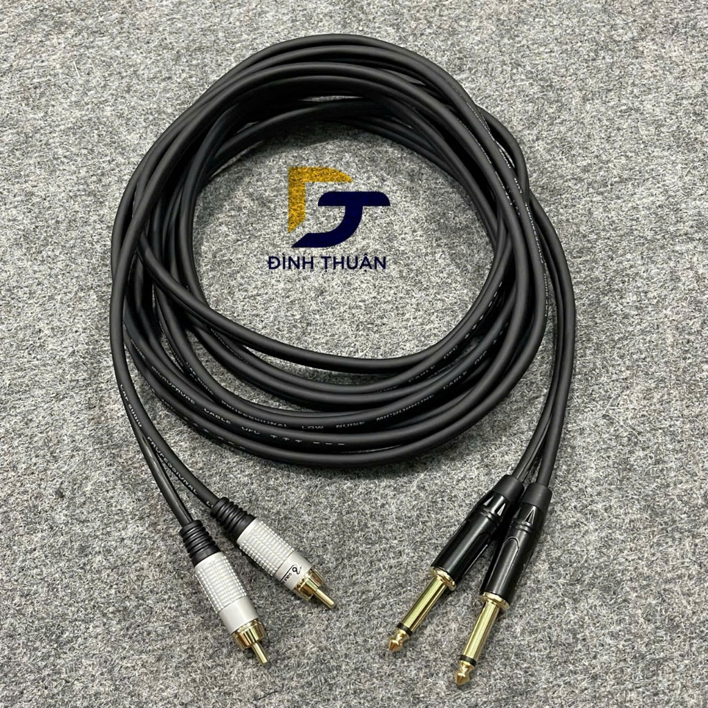 Dây AV 2 đầu Jack AV Monster Ra 2 Đầu 6.5Ly, Dây CAF Chống Nhiễu , Dài 1-2-3-5-8-10m.