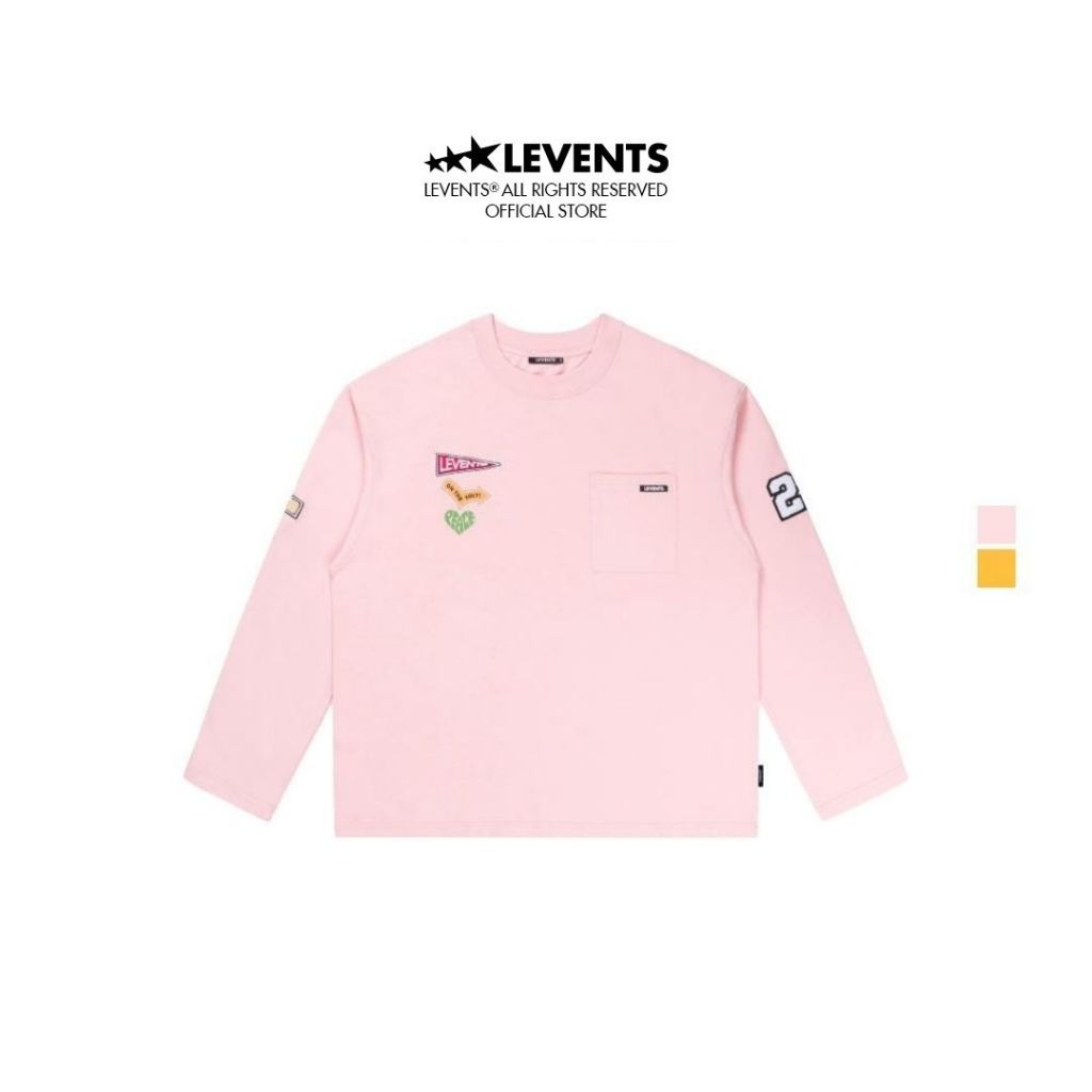 Áo Thun Levents Sticker Long Sleeve Tee 100% Cotton Unisex Oversized