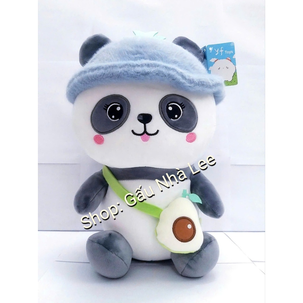 [ Đài Loan ] [MS900] Bé gấu bông Gấu Trúc đeo bơ, size 35cm, lông đẹp mịn, hàng xịn Đài Loan, hàng m
