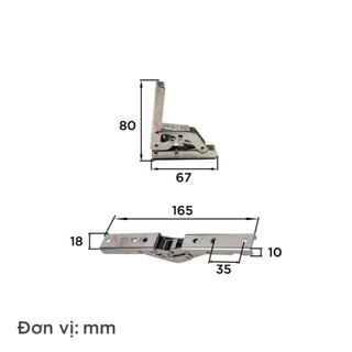 Bản Lề Gập Duỗi - Bản Lề Gấp Thông Minh Mạ Kẽm Chống Gỉ, Tải Trọng 8kg