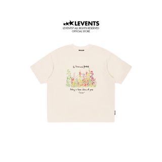  Áo Thun  Levents My Garden Semi-Oversize Tee  Tan 100% Cotton T-shirt Unisex 