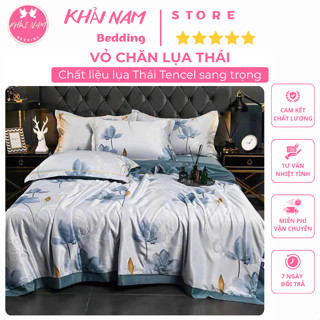  Vỏ Chăn Lụa Thái Tencel Kéo Khóa Lồng Được Ruột Kích Thước 1m9x2m  Mềm Mịn Thoáng Mát Cho Mùa Hè 