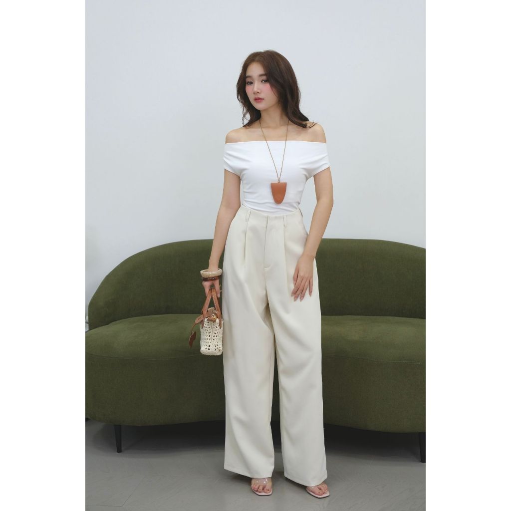 Quần Tây Cạp Cao Ống Suông Đơn Giản Thoải Mái La Boutique Q006 | BigBuy360 - bigbuy360.vn