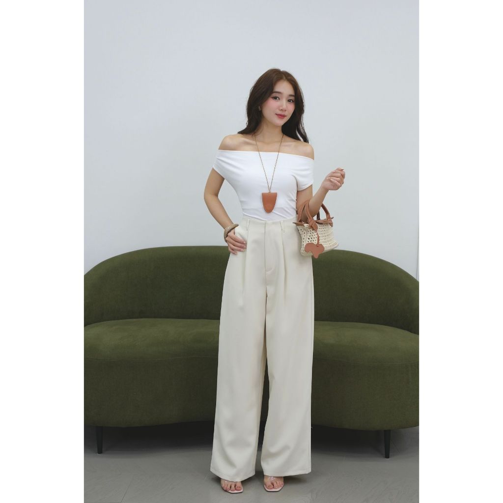 Quần Tây Cạp Cao Ống Suông Đơn Giản Thoải Mái La Boutique Q006 | BigBuy360 - bigbuy360.vn