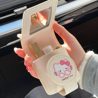  Túi Đựng Son Đựng Đồ Mini Mèo Kitty Dễ Thương Gương Gập Mini Trang Điểm Mang Theo Tiện Lợi Quà Tặng 