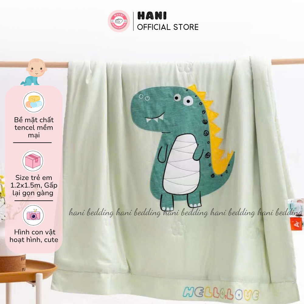 Chăn hè tencel cho bé HaniBedding chăn hè cho bé đến lớp chất tencel mát mẻ cho mùa hè kích thước 1.
