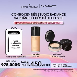 [ƯU ĐÃI LIVESTREAM MAC] MAC - Bộ 2 món: Kem Nền Studio Radiance Serum 30ml, Phấn phủ kiềm dầu