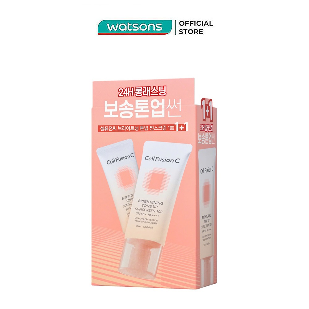 Kem Chống Nắng Cell Fusion C Bật Tone Da Brightening Tone Up Suncreen 100 SPF50+/PA++++ 35ml+35ml