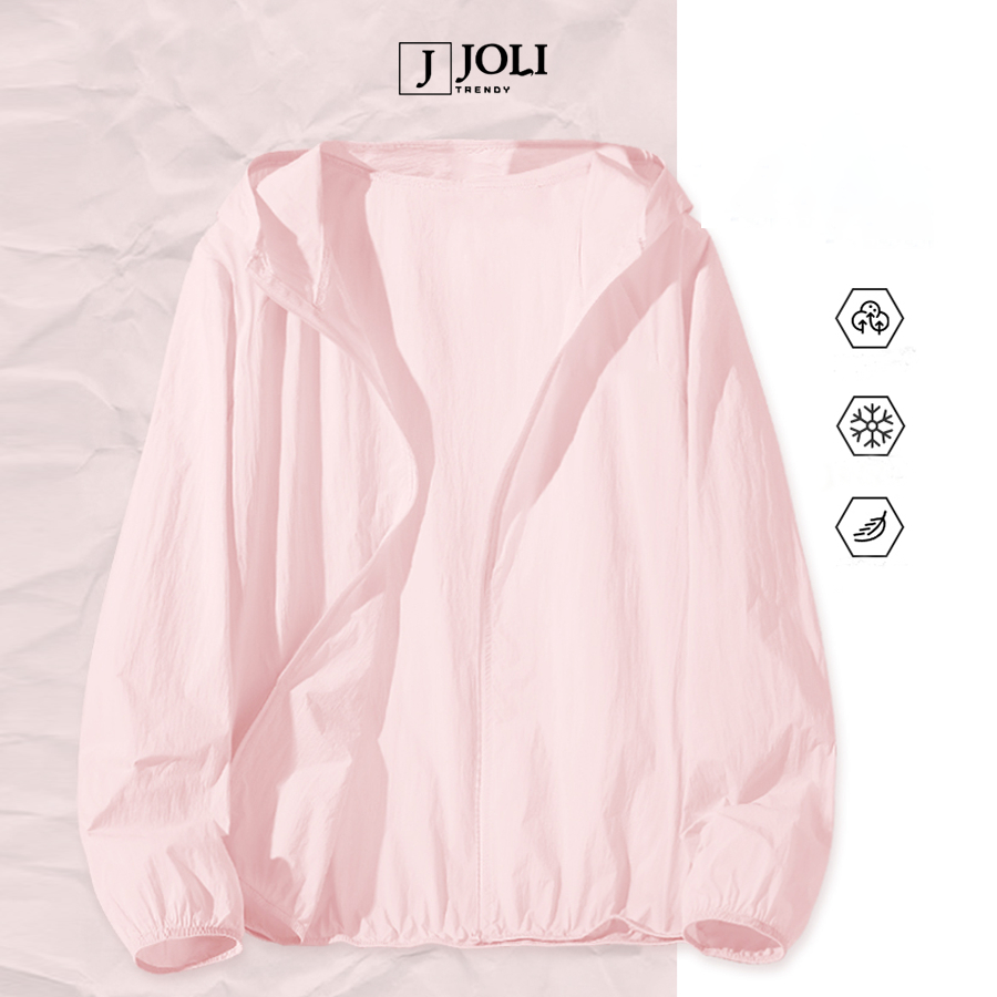 Áo Khoác Gió Nhăn, Áo Gió 1 Lớp Nam Nữ JOLI Mã Trơn Basic Chống Nắng Thoáng Mát Có Mũ Form Rộng J Joli Trendy | BigBuy360 - bigbuy360.vn