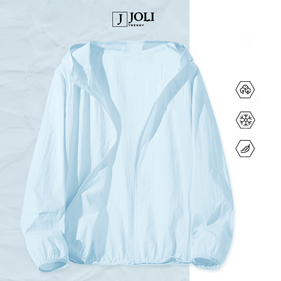 Áo Khoác Gió Nhăn, Áo Gió 1 Lớp Nam Nữ JOLI Mã Trơn Basic Chống Nắng Thoáng Mát Có Mũ Form Rộng J Joli Trendy | BigBuy360 - bigbuy360.vn