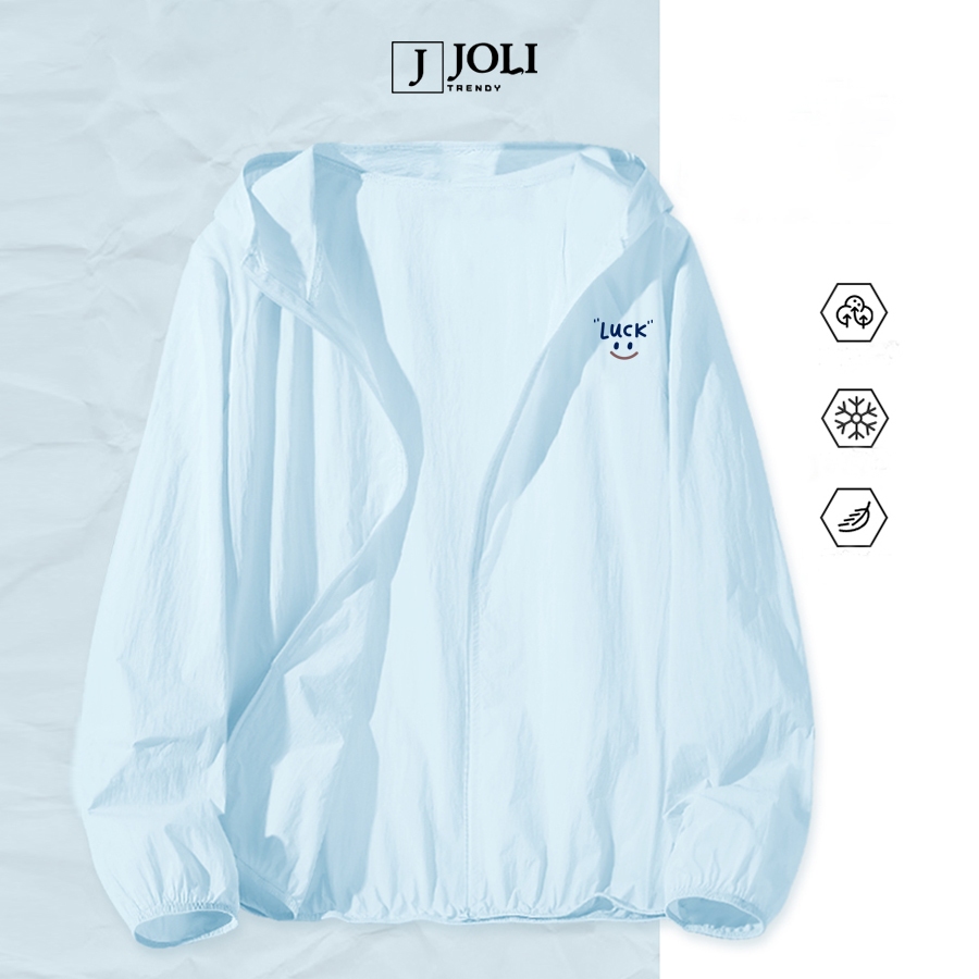 Áo Khoác Gió Nhăn, Áo Gió 1 Lớp Nam Nữ JOLI Mã Trơn Basic Chống Nắng Thoáng Mát Có Mũ Form Rộng J Joli Trendy | BigBuy360 - bigbuy360.vn