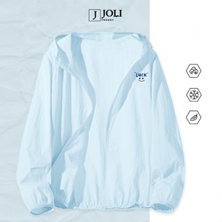 Áo Khoác Gió Nhăn, Áo Gió 1 Lớp Nam Nữ JOLI Mã Trơn Basic Chống Nắng Thoáng Mát Có Mũ Form Rộng J Joli Trendy