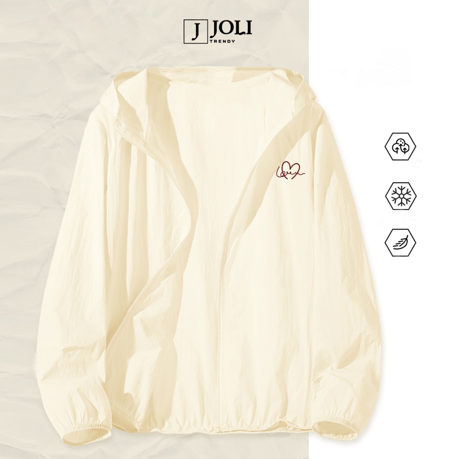 Áo Khoác Gió Nhăn, Áo Gió 1 Lớp Nam Nữ JOLI Mã Trơn Basic Chống Nắng Thoáng Mát Có Mũ Form Rộng J Joli Trendy | BigBuy360 - bigbuy360.vn