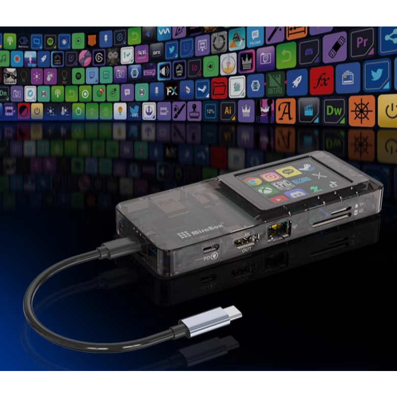 Dock mở rộng Miaolianbao H1 - Chuyển đổi đa cổng USB, Ethernet cho Laptop