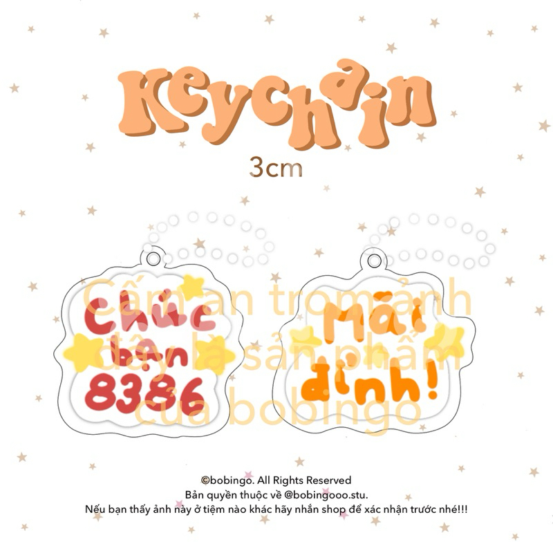 Móc khoá Lời Chúc 🎊| Bobingo Keychain 🎊