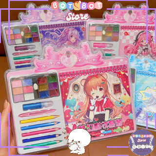 Set tô màu trang điểm cho bé gái, Bộ đồ chơi trang điểm đáng yêu Bột Bột Store