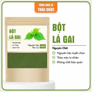 Bột lá gai nguyên chất 100g, bột làm bánh ít lá gai, tạo màu đen tự nhiên, chuẩn vị