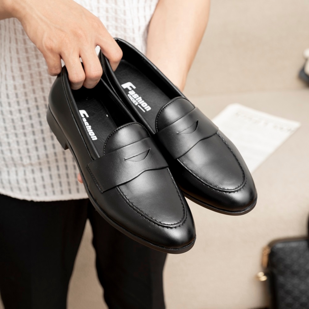 Giày Da Nam, Giày Lười Nam Mã L234 Chất Liệu Da Cao Cấp Đế Khâu Chắc Chắn Êm Ái Phù Hợp Đi Chơi Đi L