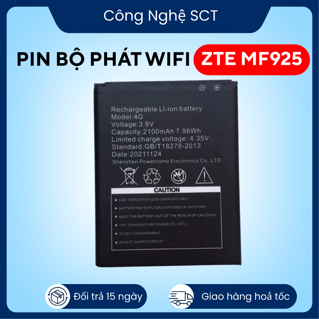 Pin cho bộ phát MF925 / Mc801 / MF901 / Mf801 - chính hãng ZTE - Bh 1 tháng