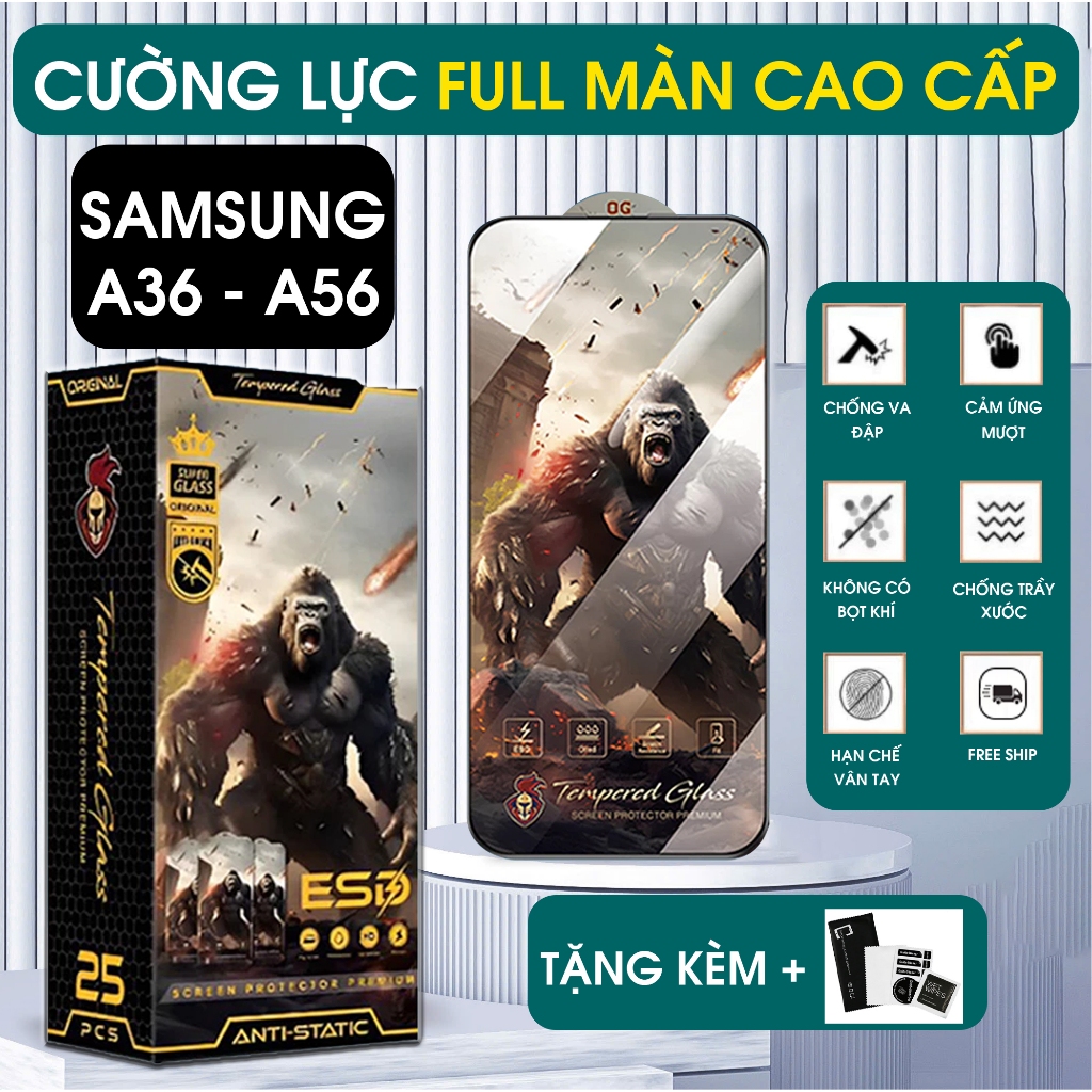 Kính cường lực Samsung A36 / Samsung A56 trong suốt full màn