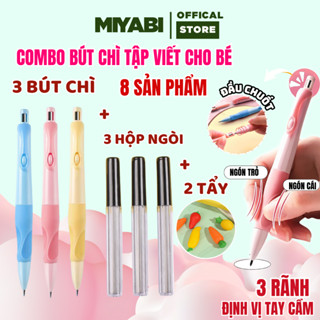 Bút Chì Cá Heo Kim Bấm 2B Ngòi 2.0mm Cho Bé Tập Viết Đúng Tư Thế , Viết Lâu Không Đau - MIYABI STORE