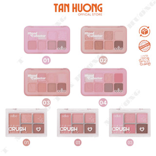 Bảng Phấn Mắt Và Má Hồng ODBO Mood Collector OD2030 Và Eye Blush Crush ODS04 Nhiều Tông Màu Dễ Dùng