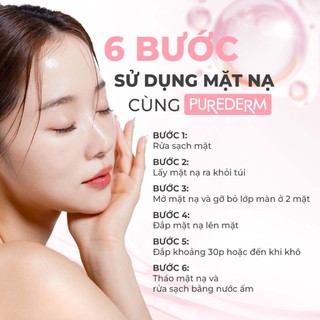 Mặt nạ Đất Sét Hồng Purederm se khít lỗ chân lông, Giảm mụn đầu đen kiểm soát dầu dưỡng da mặt, Giảm thâm sáng da 15g