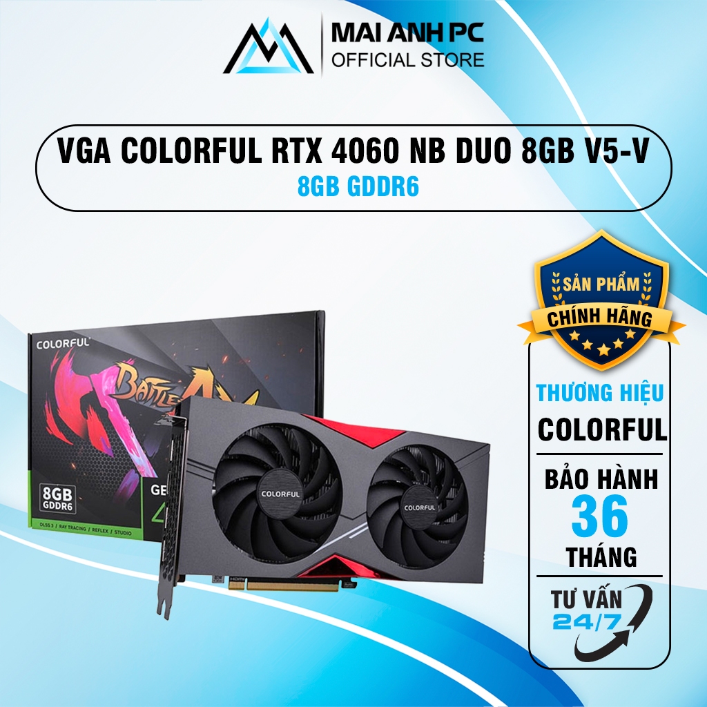 VGA Colorful GeForce RTX 4060 NB DUO 8GB V5-V