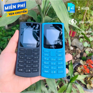 Điện thoại bàn phím Nokia 105(2021) 4G Sài Thoải Mái Các Nhà Mạng hiện nay . Máy mới nguyên hộp bảo hành 12 tháng