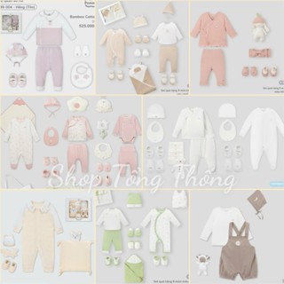 Set Quà NOUS LA POMME sơ sinh đầy tháng thôi nôi 5 9 16 19 món cao cấp mềm mịn co giãn tốt bé trai bé gái cực xinh