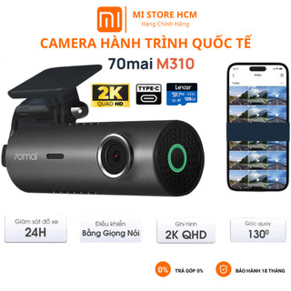  Camera Hành Trình 70mai Dash Cam M310 Bản Quốc Tế Cam Ghi Hình 2K Sắc Nét Giám Sát Đỗ Xe 24H 