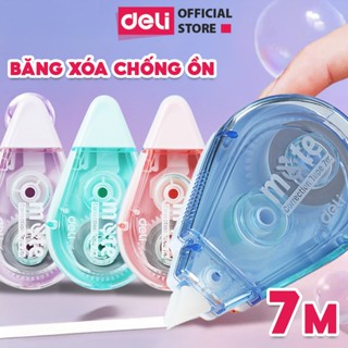 Bút Xóa Băng Học Sinh 7M Màu Pastel Xinh Xắn Deli - Xóa Sạch Bám Dính Tốt Khô Nhanh Viết Đè Lên Ngay Học Sinh Văn Phòng