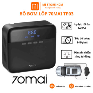  Máy Bơm Lốp Ô Tô 70MAI Midrive TP03 Tự Ngắt Cho Xe Hơi Xe Đạp Xe Máy Có Hiển Thị Áp Suất 