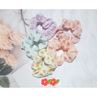 Dây cột tóc scrunchies nhiều họa tiết dễ thương