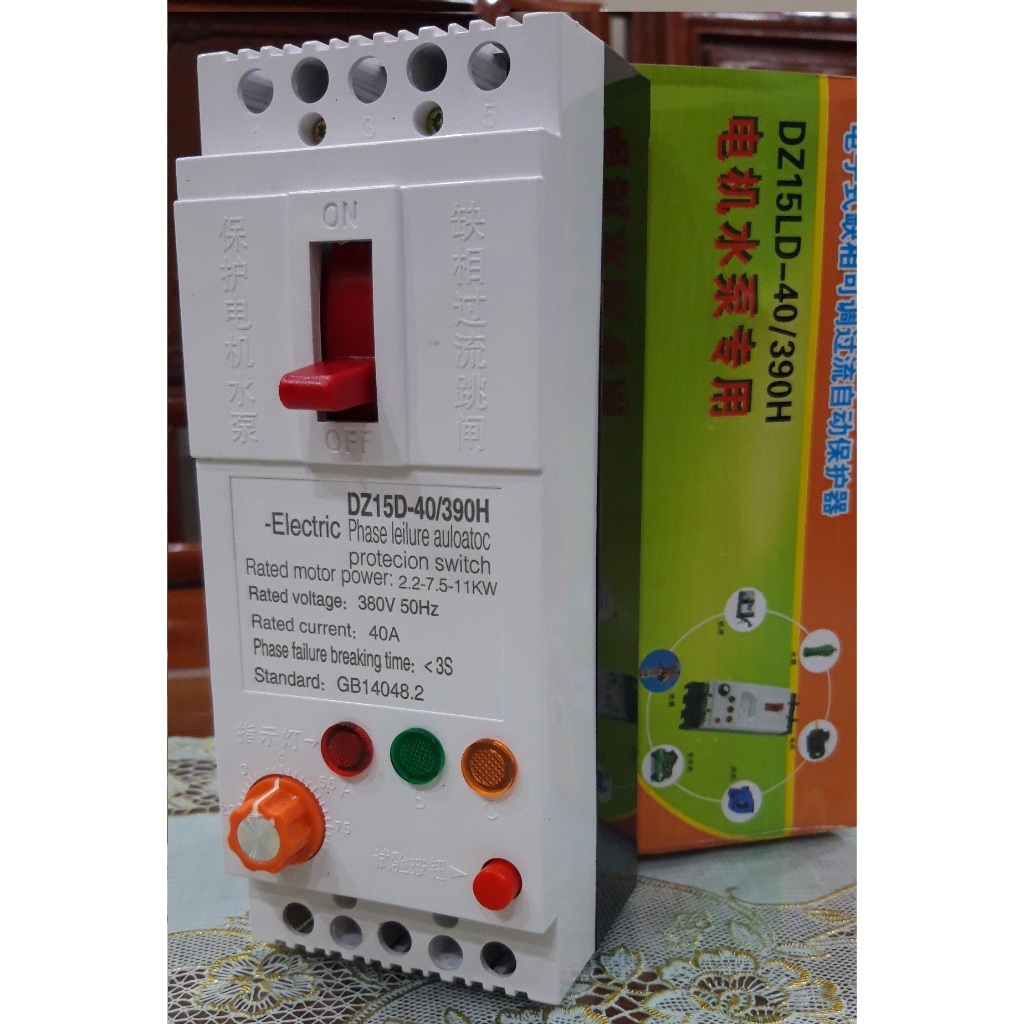 CB chống mất pha bảo vệ máy bơm động cơ điện VNA-ELECTRIC 40A 100A CHÍNH HÃNG chất lượng cao