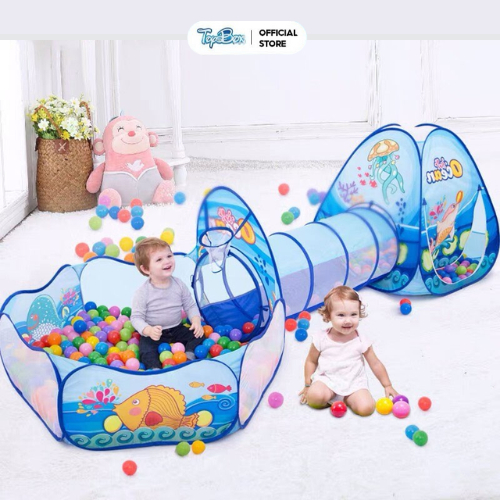Lều Chơi Nhà Bóng Tự Bật Cho Bé, Vải Dù Gấp Gọn, Dễ Dàng Sử Dụng
