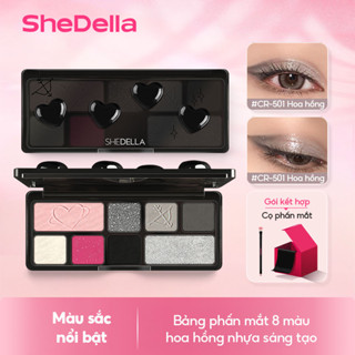 Shedella Bảng phấn mắt 10 màu lấp lánh 11 tông màu dịu dàng cá tính chất phấn mịn chống trôi 