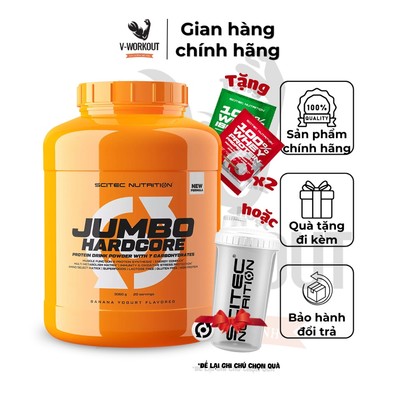 Sữa Tăng Cân, Tăng Cơ Nạc | JUMBO HARCORE 3060G - 22 lần dùng| Mass Tăng Cân Tăng Cơ Nạc Tránh Tích Mỡ |SCITEC NUTRITION